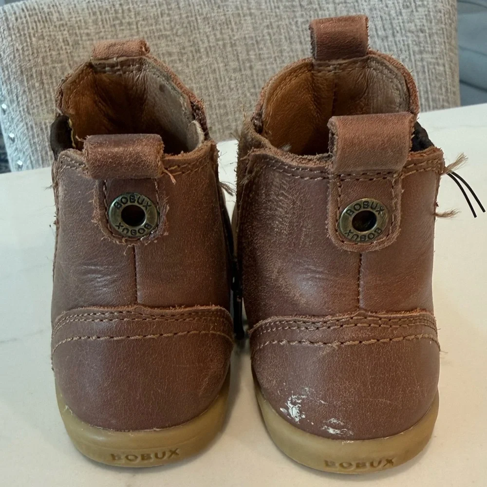 Bobux Brown Leather Kids Chelsea Boots